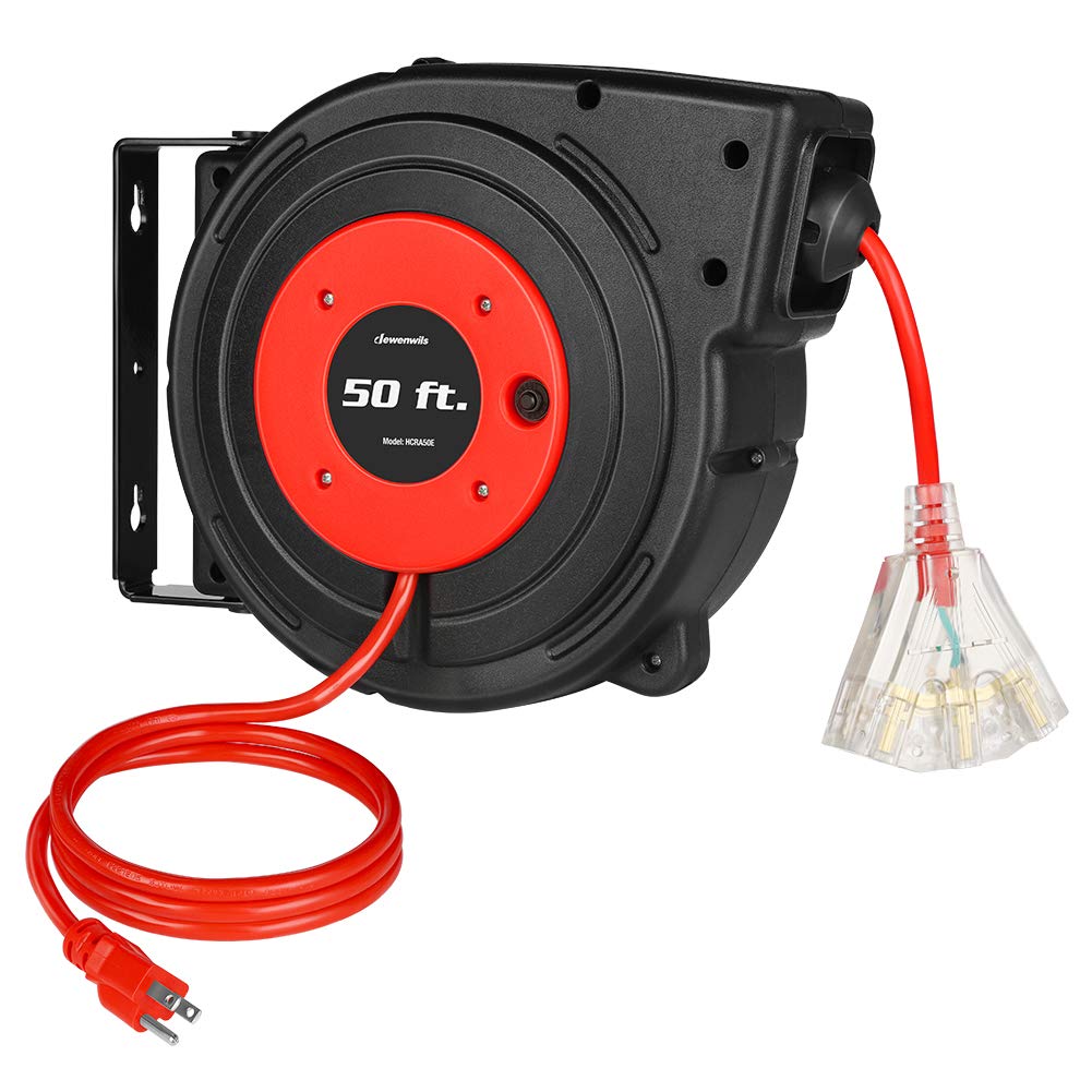 Bobina De Cable De Extensión Dewenwils, 50 Pies, 14 Awg/3c, Sjtow, 13 A, Con Certificación Ul - Venta Internacional.