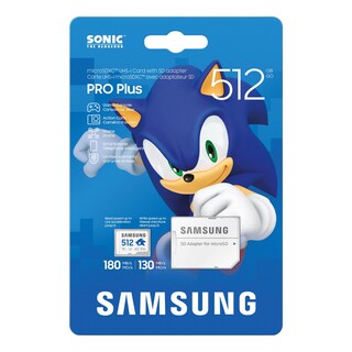 Foto 2 | Tarjeta Microsdxc Samsung Pro Plus Sonic The Hedgehog 512 Gb - Venta Internacional.