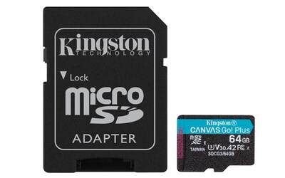 Foto 1 | Tarjeta Microsdxc Kingston Canvas Go Plus De 64 Gb Uhs-i C10 U3 V30 - Venta Internacional.