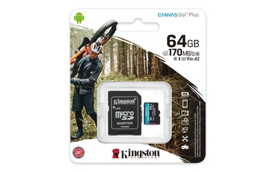 Foto 3 | Tarjeta Microsdxc Kingston Canvas Go Plus De 64 Gb Uhs-i C10 U3 V30 - Venta Internacional.