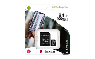 Foto 2 | Tarjeta Microsdxc Kingston Canvas Select Plus De 64 Gb, Clase 10 - Venta Internacional.