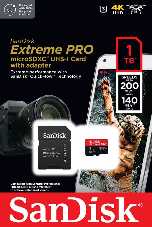 Foto 5 | Tarjeta De Memoria Sandisk Extreme Pro Microsdxc Uhs-i 1tb + Adaptador - Venta Internacional.