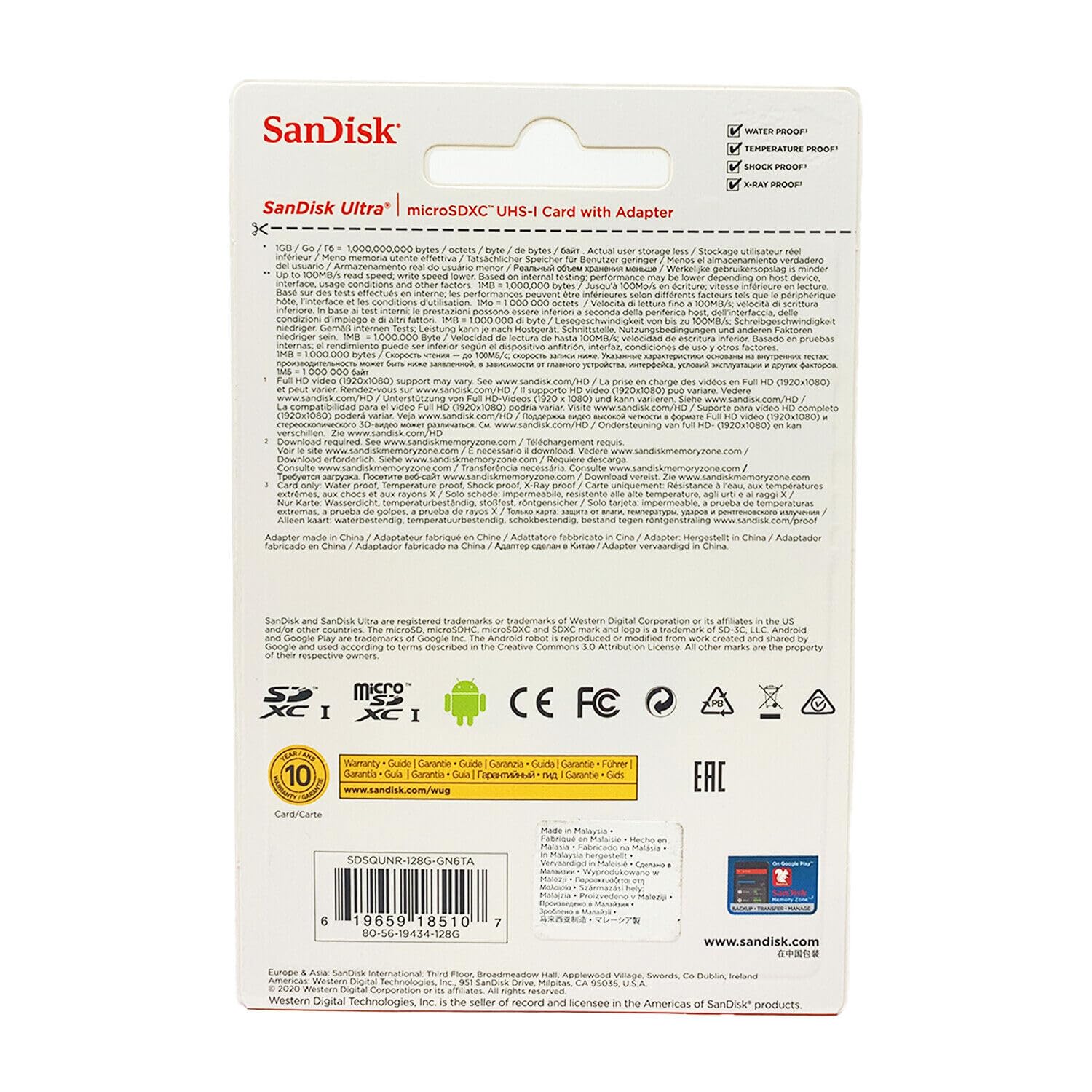 Foto 5 pulgar | Tarjeta De Memoria Sandisk Ultra 128gb Microsdxc Uhs-i Con Adaptador - Venta Internacional.