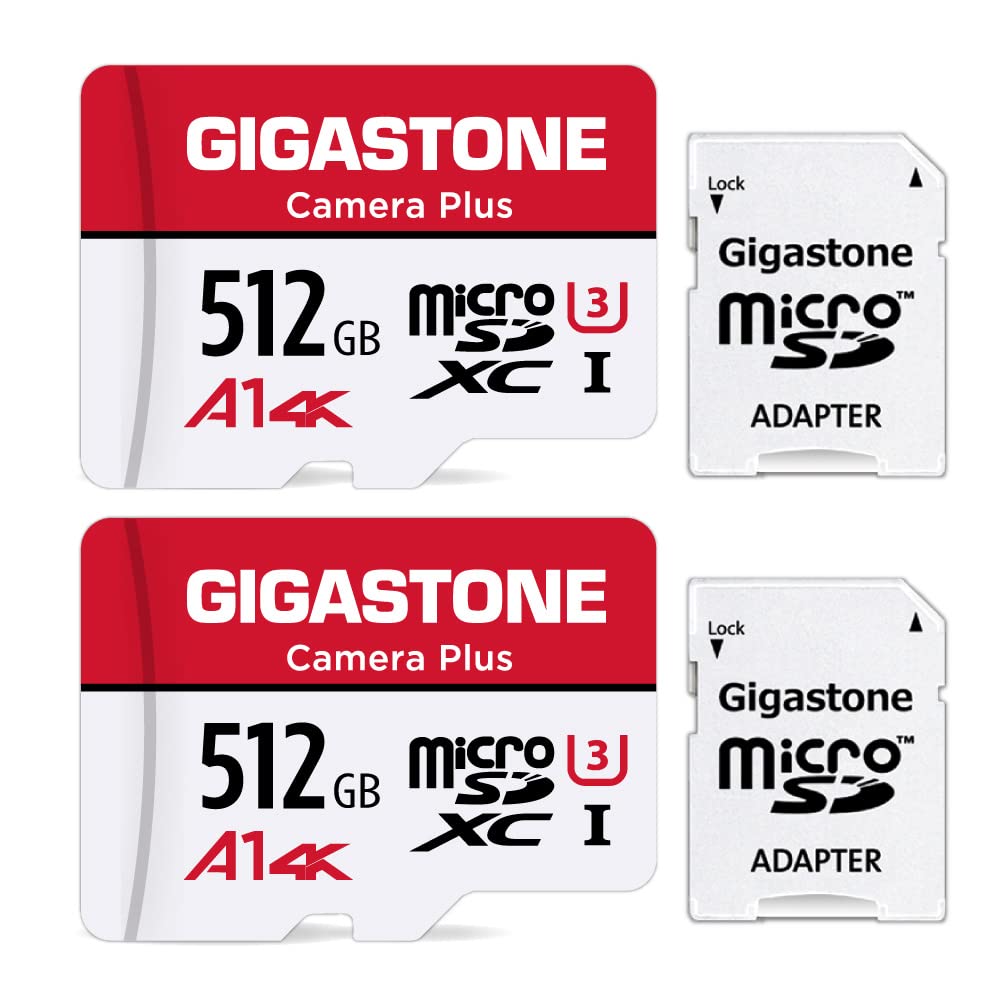 Foto 2 pulgar | Tarjeta Micro Sd Gigastone De 512 Gb  Paquete De 2  Cámara Más 100 Mb/s - Venta Internacional.