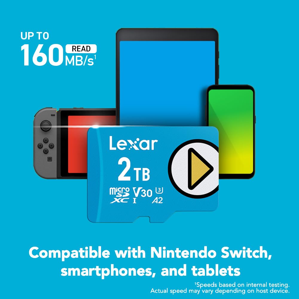 Foto 3 pulgar | Tarjeta Micro Sd Lexar Play Blue De 2 Tb Uhs-i C10 U3 V30 A2 4k - Venta Internacional.