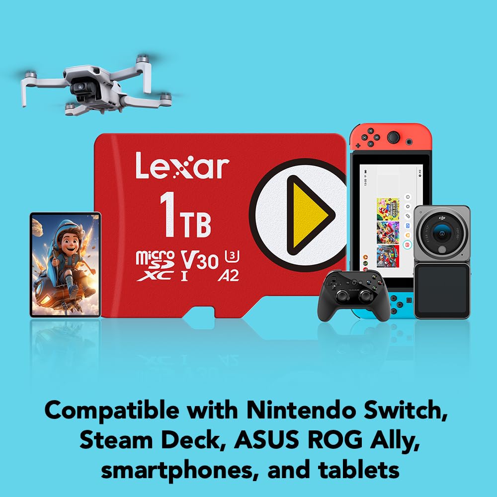 Foto 4 pulgar | Tarjeta Micro Sd Lexar De 1 Tb Play Uhs-i C10 U3 V30 A2 Full Hd 4k - Venta Internacional.
