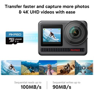 Foto 3 | Tarjeta De Memoria Akaso Microsdxc U3 256gb Para Cámaras De Acción - Venta Internacional.