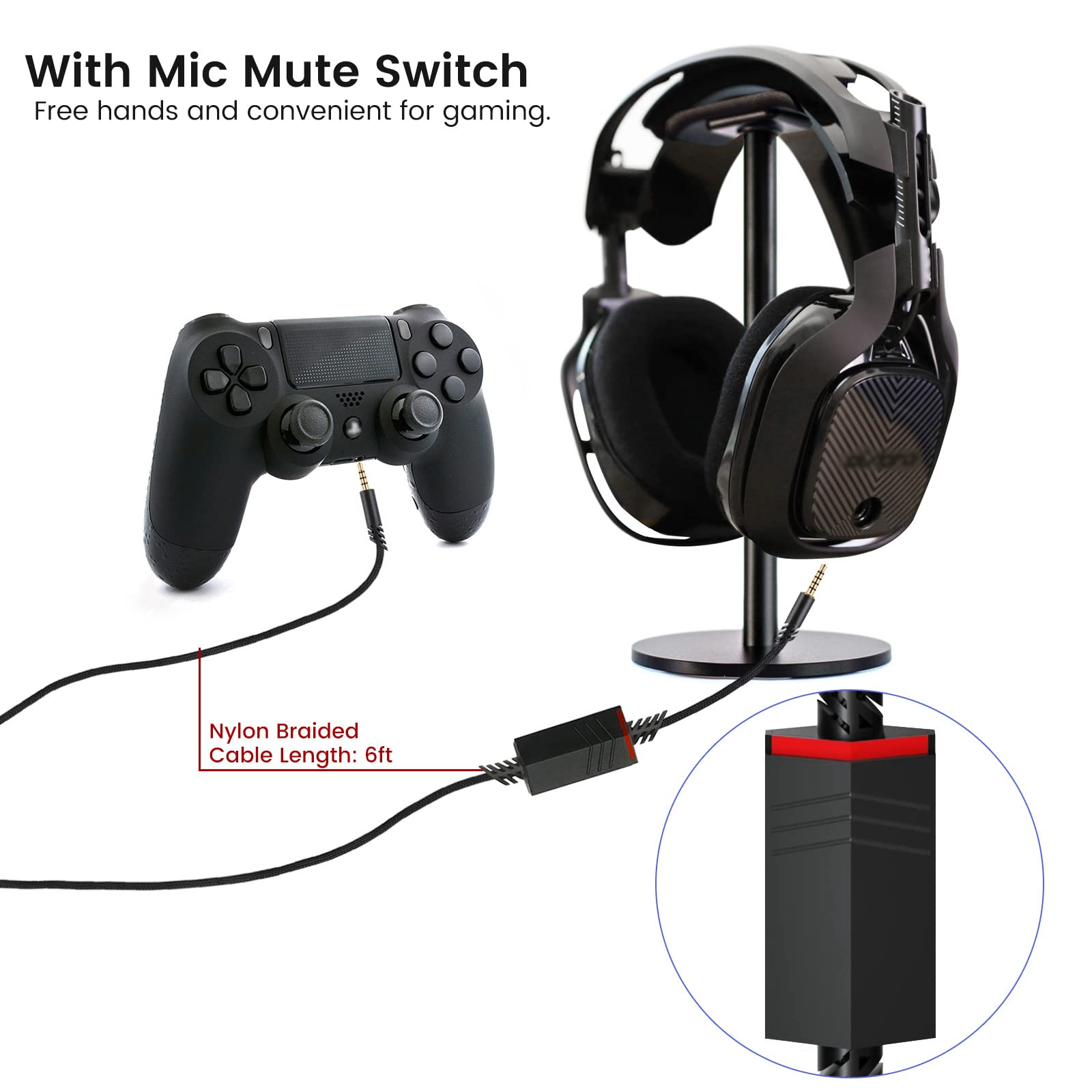 Foto 4 pulgar | Cable De Repuesto Para Auriculares Astro A10 A40 Tr Gaming - Venta Internacional.