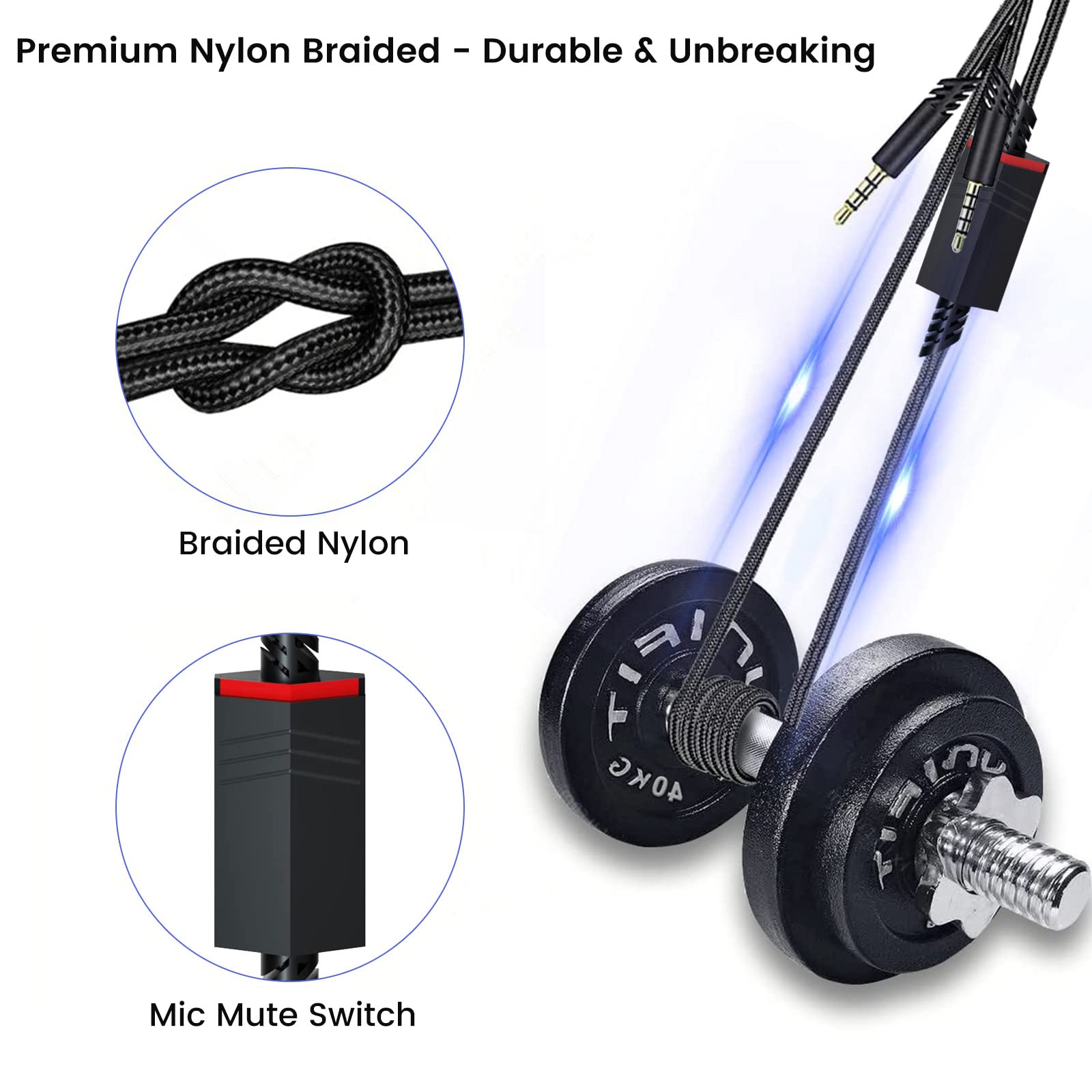 Foto 5 | Cable De Repuesto Para Auriculares Astro A10 A40 Tr Gaming - Venta Internacional.