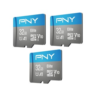 Foto 2 | Tarjeta De Memoria Pny Elite 32 Gb Clase 10 U1 V10 A1 Microsdhc Paquete De 3 - Venta Internacional.