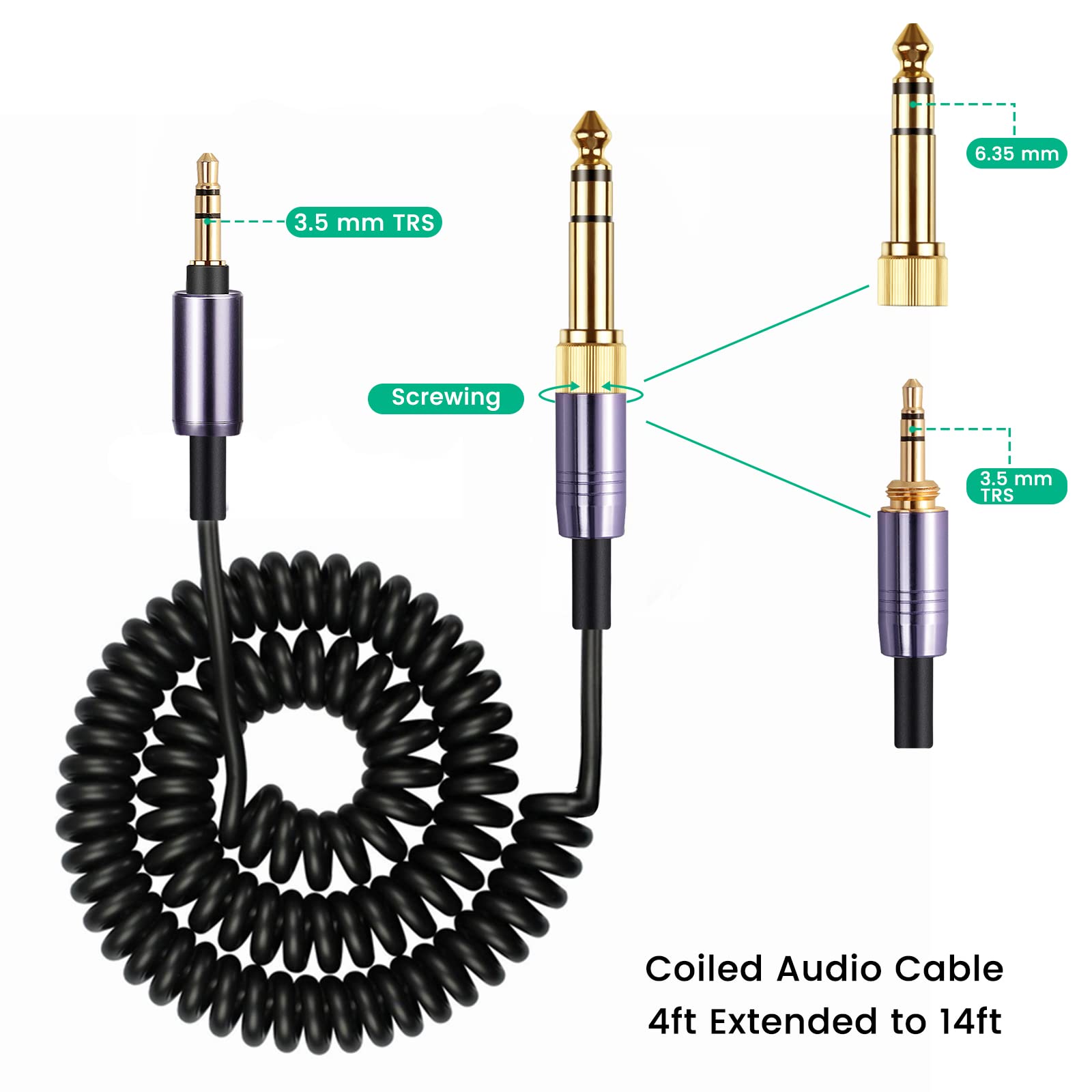 Foto 7 | Cable De Audio En Espiral De Repuesto Wh-1000xm3 Para Sony Wh-1000xm4 - Venta Internacional.