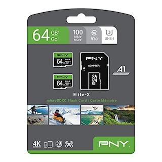Foto 7 | Tarjeta De Memoria Pny Elite-x Microsdxc De 64 Gb Clase 10 U3 V30 Paquete De 2 - Venta Internacional.