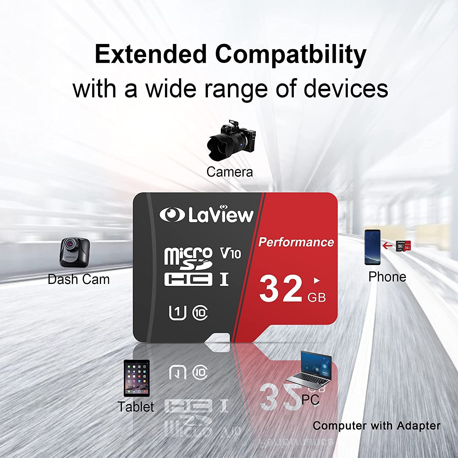 Foto 4 pulgar | Tarjeta Microsd Laview De 32 Gb X 5 Unidades  Uhs-i  95 Mb/s  V30  A1 - Venta Internacional.