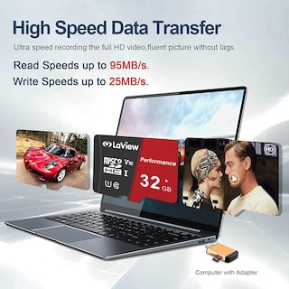 Foto 4 | Tarjeta Microsd Laview De 32 Gb X 5 Unidades Uhs-i 95 Mb/s V30 A1 - Venta Internacional.