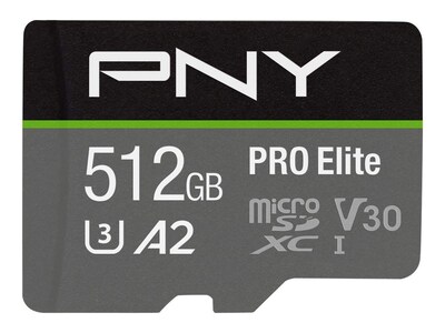 Foto 3 | Tarjeta De Memoria Pny Pro Elite Microsdxc 512gb Class 10 U3 V30 - Venta Internacional.