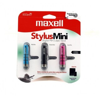 Foto 2 | Lápiz Táctil Mini para Tableta O Celular Paquete De 3 Piezas Maxell Stylus 347125 Multicolor