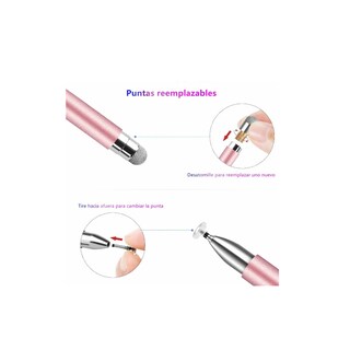 Foto 2 | Lápiz Óptico Malubero para Pantalla Táctil color Rosa y Negro 2 Piezas