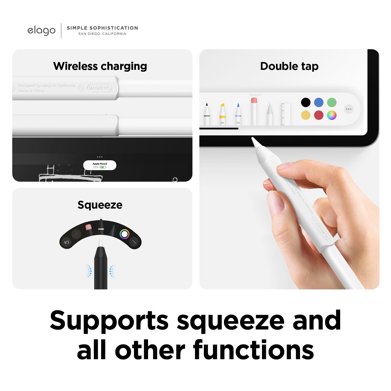 Foto 4 | Silicone Grip Elago Compatible Con Apple Pencil 1st & 2nd G - Venta Internacional.