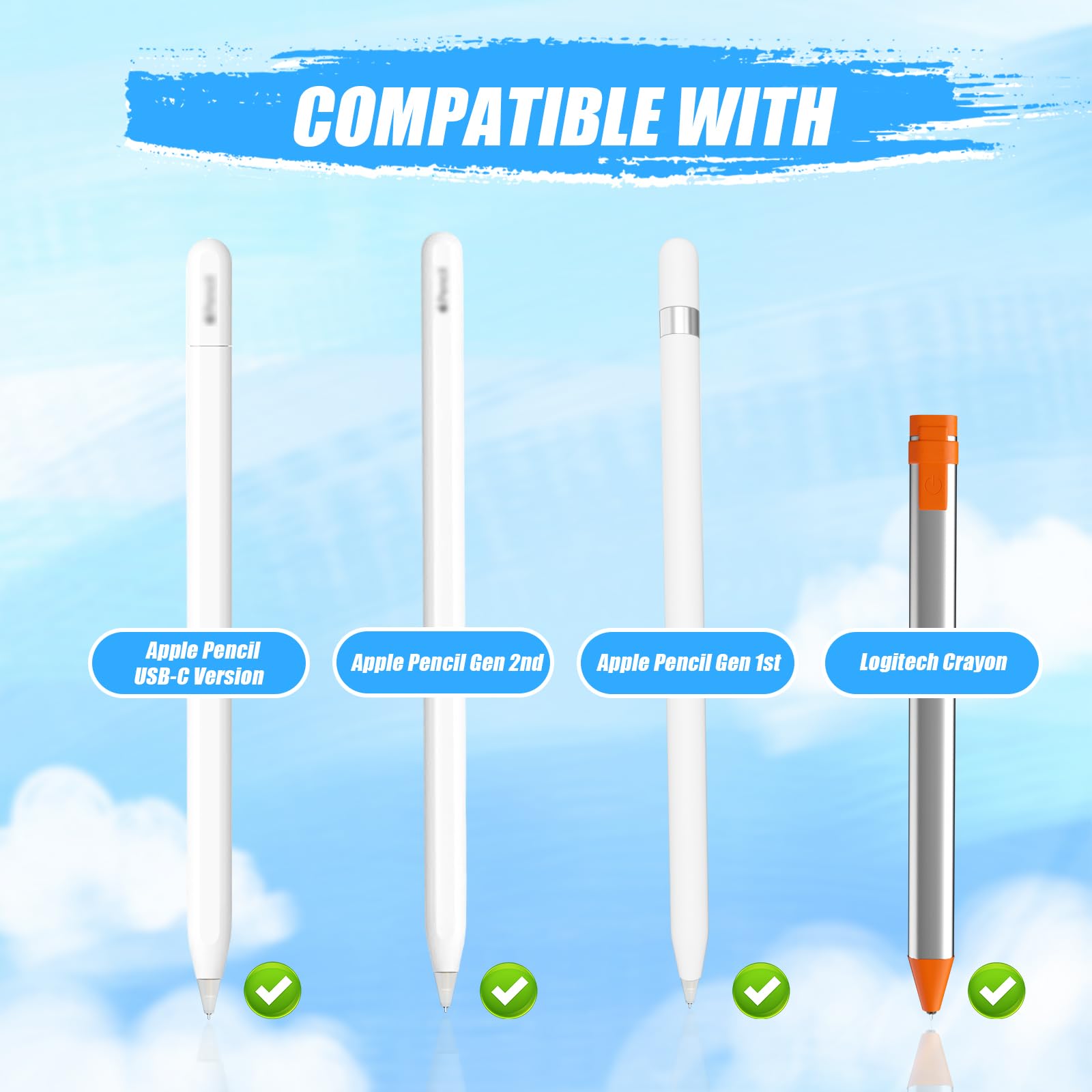 Foto 7 pulgar | Pencil Tips Reeyear Actualizado Para El Apple Ipad Pro Air Mini Pencil - Venta Internacional.
