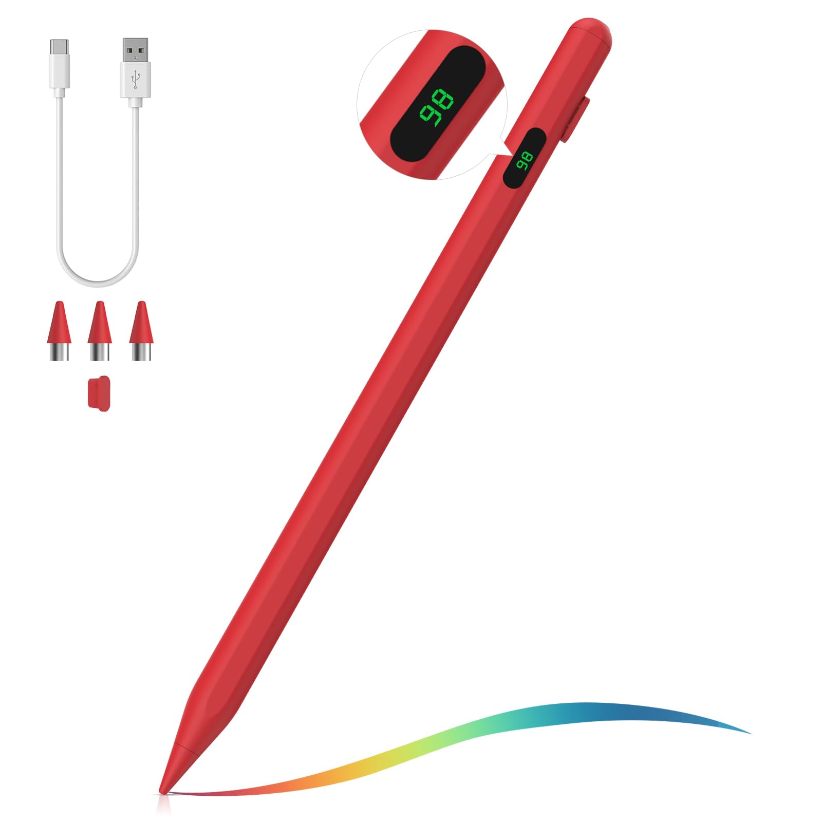 Lápiz Capacitivo Moko Para Pantalla Táctil, Active Universal, Rojo - Venta Internacional.