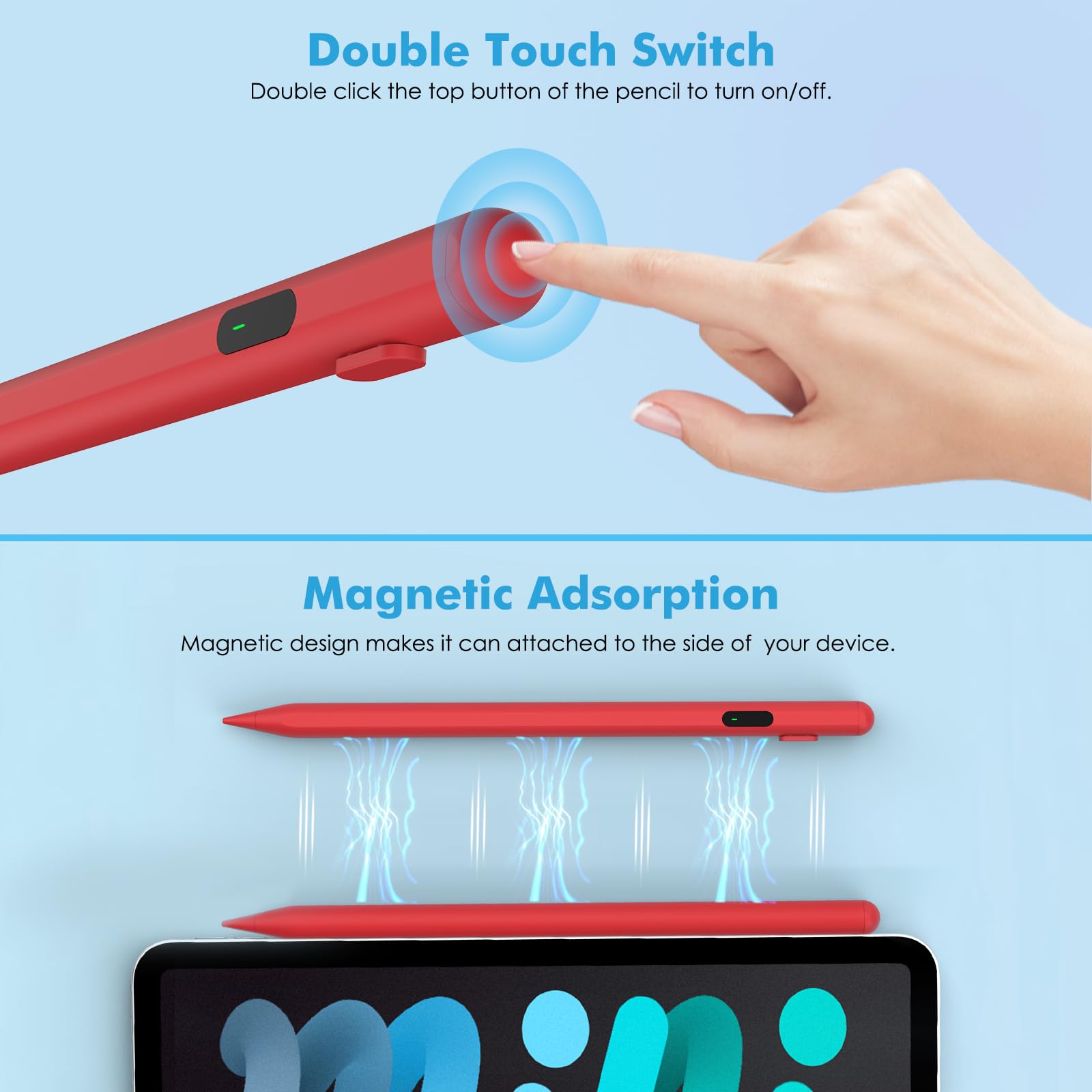 Foto 5 | Lápiz Capacitivo Moko Para Pantalla Táctil, Active Universal, Rojo - Venta Internacional.