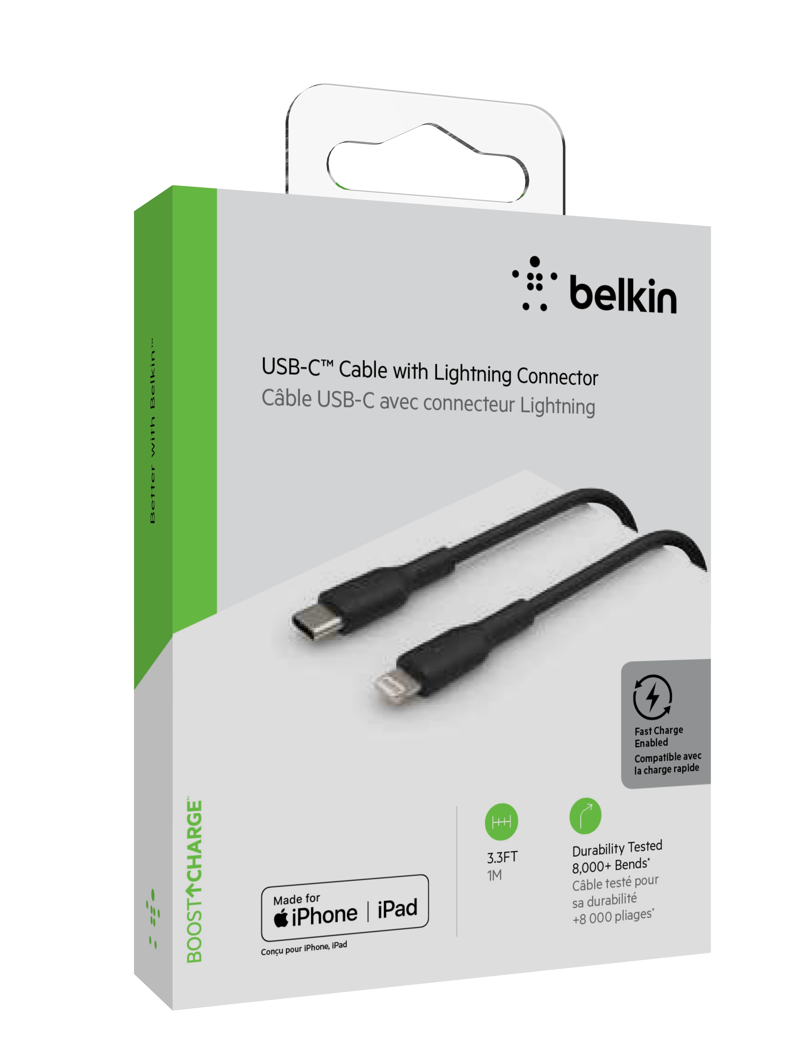 Foto 4 pulgar | Cable de USB-C a Lightning Boost Charge 1m color Negro - Belkin