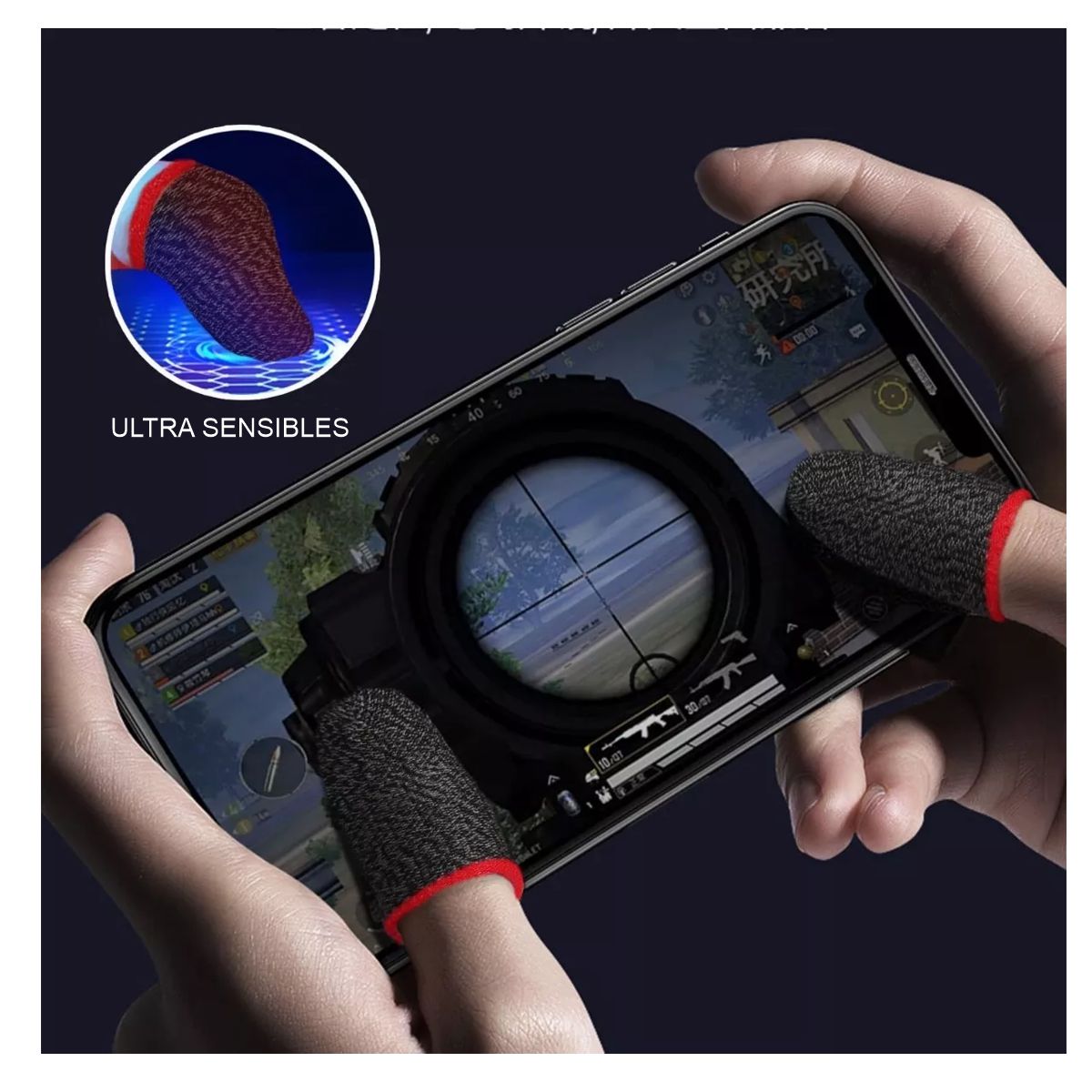 Foto 3 pulgar | Dedales Touch O Fundas Gamer Para Dedos D2 Negro