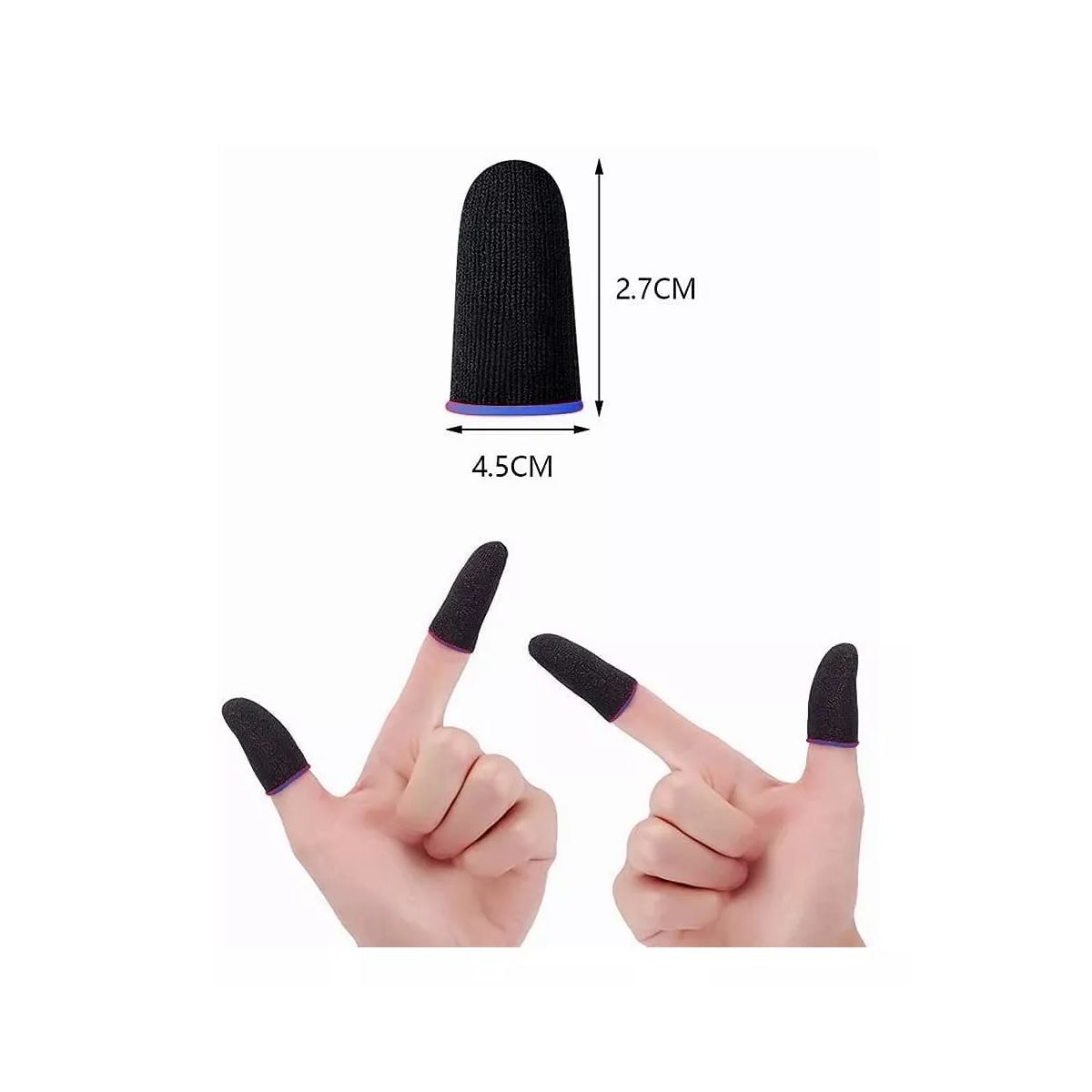 Foto 4 pulgar | Dedales Touch O Fundas Gamer Para Dedos D2 Negro