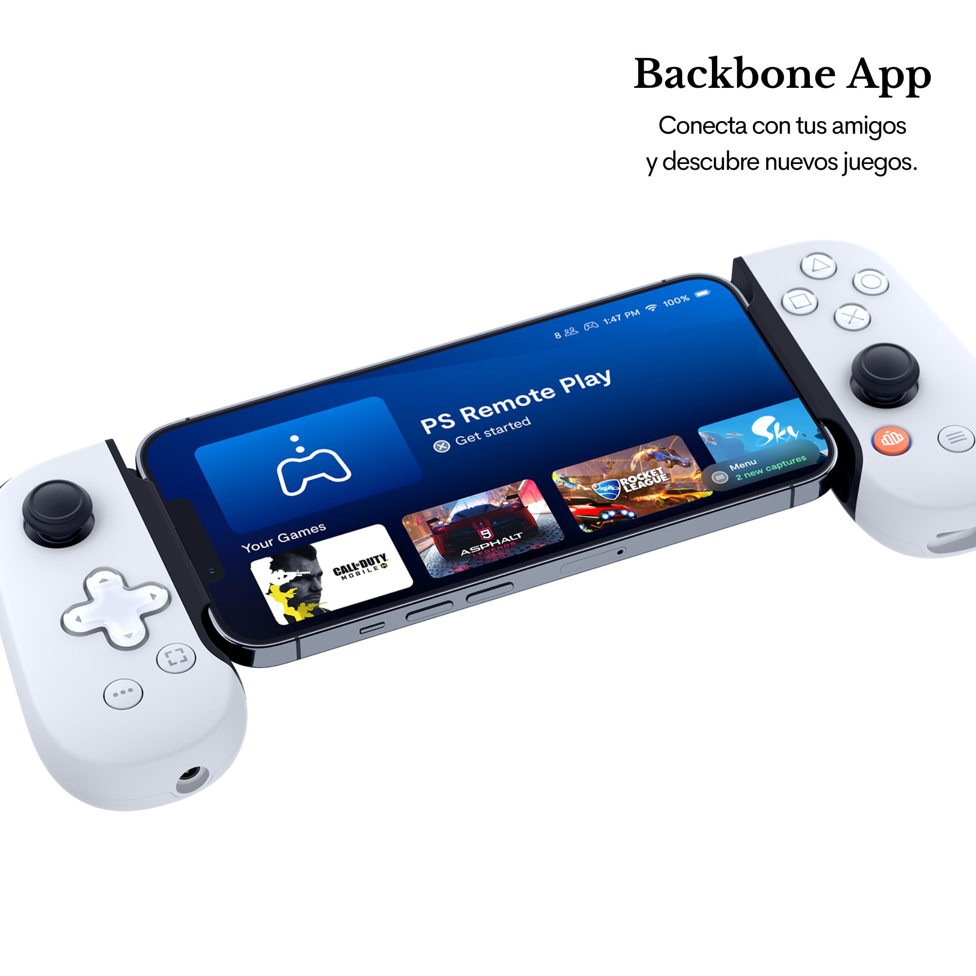 Foto 4 pulgar | Control Gaming Backbone One Blanco para iPhone