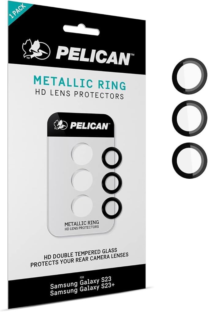 Foto 1 | Pelican Protector De Lente De Cámara Samsung Galaxy S23 Plus/samsung Galaxy S23 Con Anillos De Metal - Vidrio Templado
