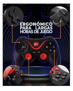 Foto 4 | Control Bluetooth Android Pc Con Soporte, Negro/rojo