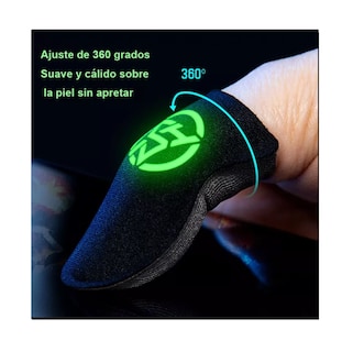 Foto 5 | Guantes Dedales Gamer Lab.G Negros Touch Profesional 4 Piezas