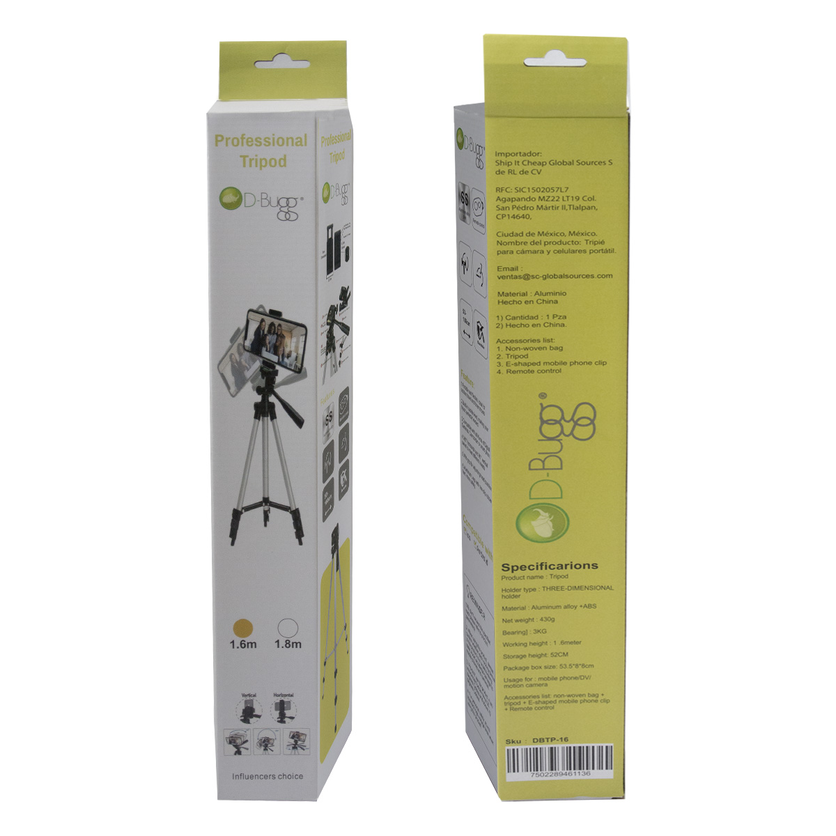 Foto 5 | Tripié Plegable Para Celulares 1.6 Metros