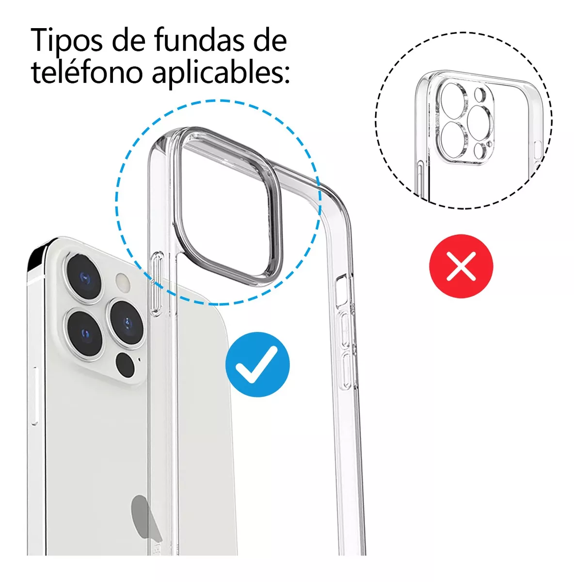 Foto 4 pulgar | Protector Camara Para Iphone 15pro Max Lente Mica 3 Pzs, Transparente