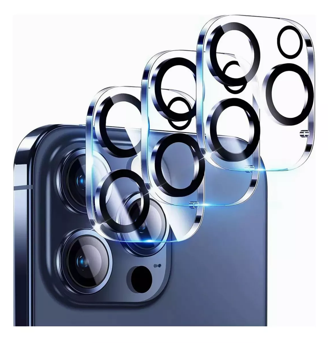 Foto 5 pulgar | Protector Camara Para Iphone 15pro Max Lente Mica 3 Pzs, Transparente