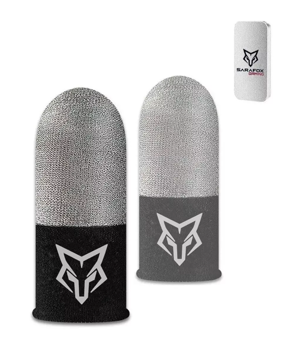 Foto 5 pulgar | Dedales Gamer Sarafox Grises 4 Piezas