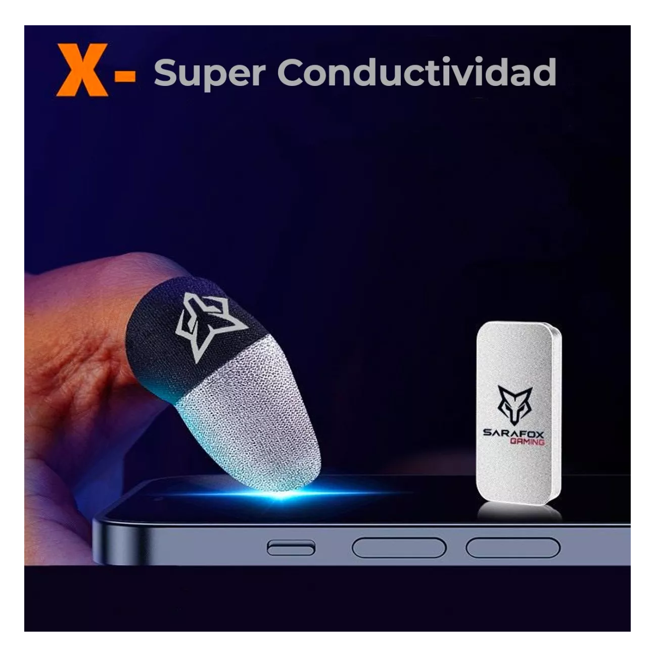 Foto 6 pulgar | Dedales Gamer Sarafox Gris 4 Piezas