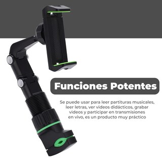 Foto 6 | Soporte Olivia Pinza Multifuncional C/ Brazo Ajustable Tripie Pedestal para Celular color Negro