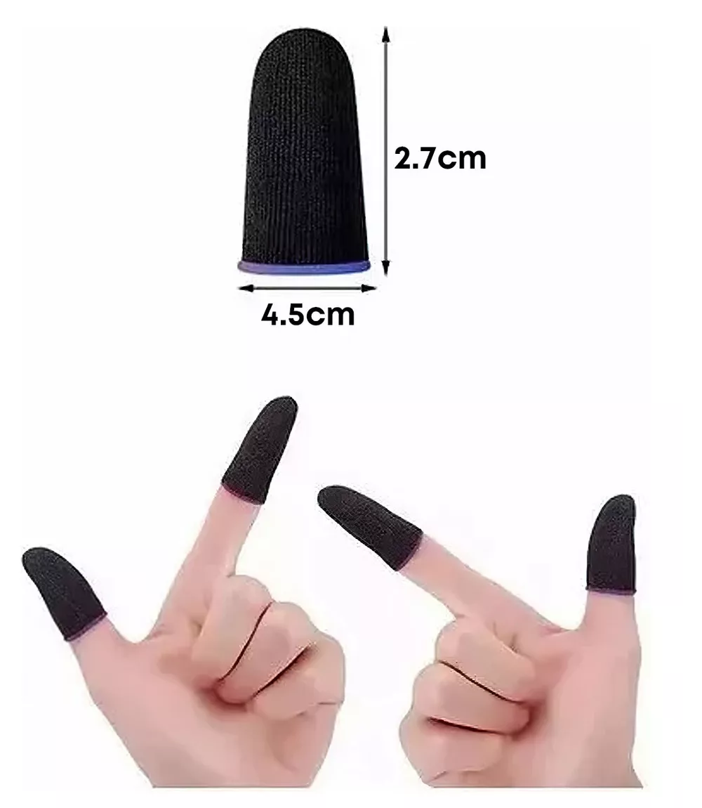 Foto 4 pulgar | Dedales Gamer Belug Negros para Pantallas Táctiles 10 Pares