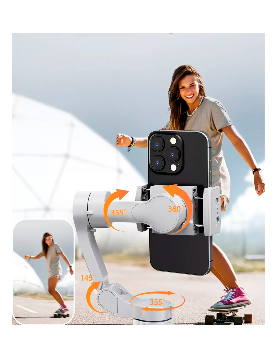 Foto 6 pulgar | Estabilizador Gimbal Petukita Box Para Celular Camara 3 Ejes L7b Gris