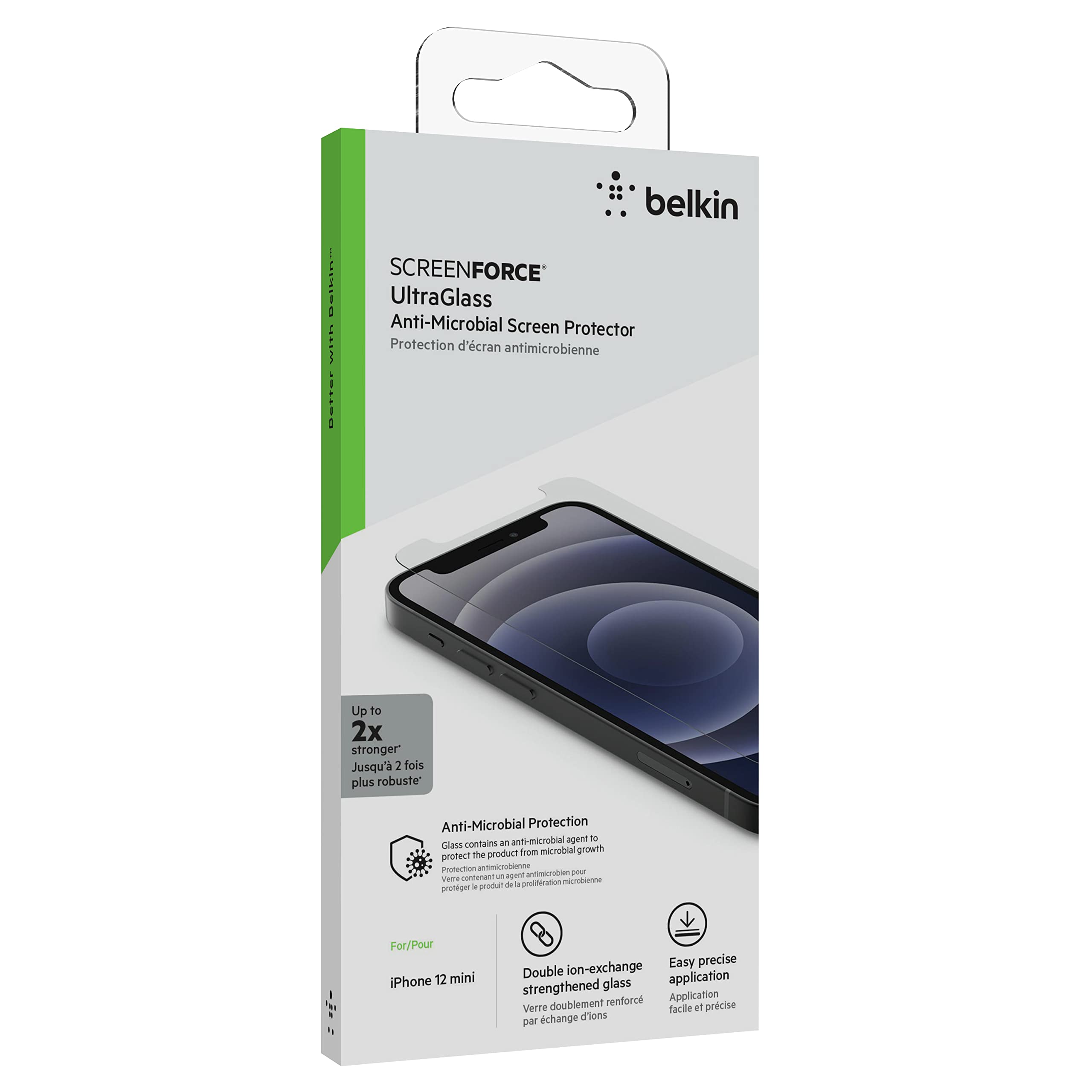 Foto 8 pulgar | Protector De Pantalla Belkin Ultraglass Antimicrobiano Para Iphone 12 Mini - Venta Internacional.