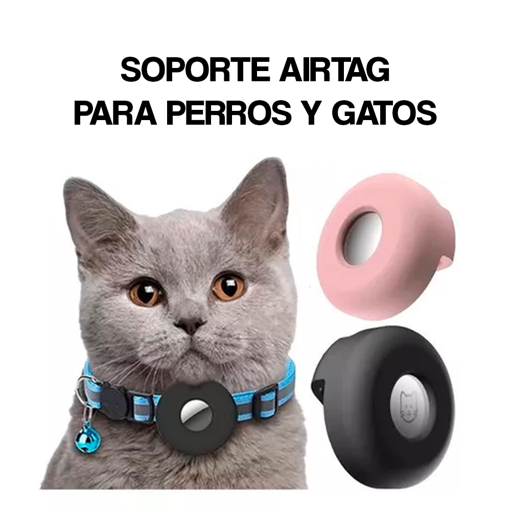 Foto 4 pulgar | Funda Airtag De Silicona Para Airtag Con Collar Para Mascotas, Gatos Y Perros, Color Negro - Venta Internacional.