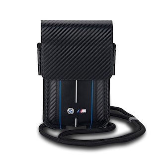 Foto 1 | Cartera Bmw Tipo Fibra De Carbono Con Líneas Azul Y Negra