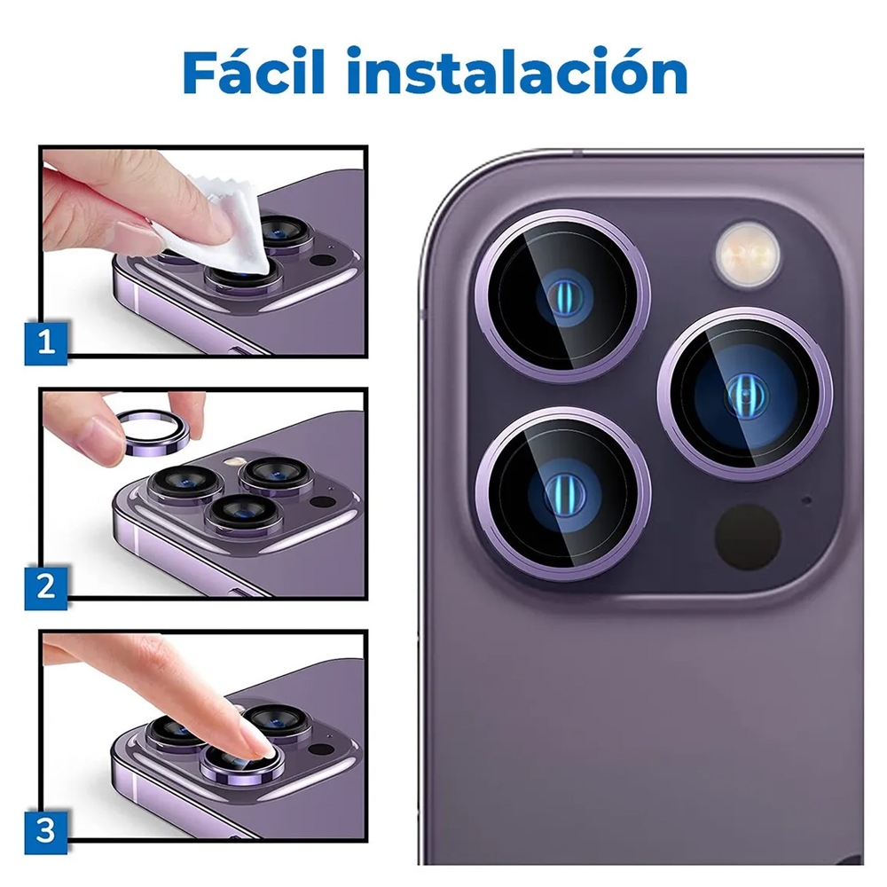 Foto 6 pulgar | Película Protectora De Cámara De Aluminio Para Iphone 14 Pro/14 Pro M - Venta Internacional.