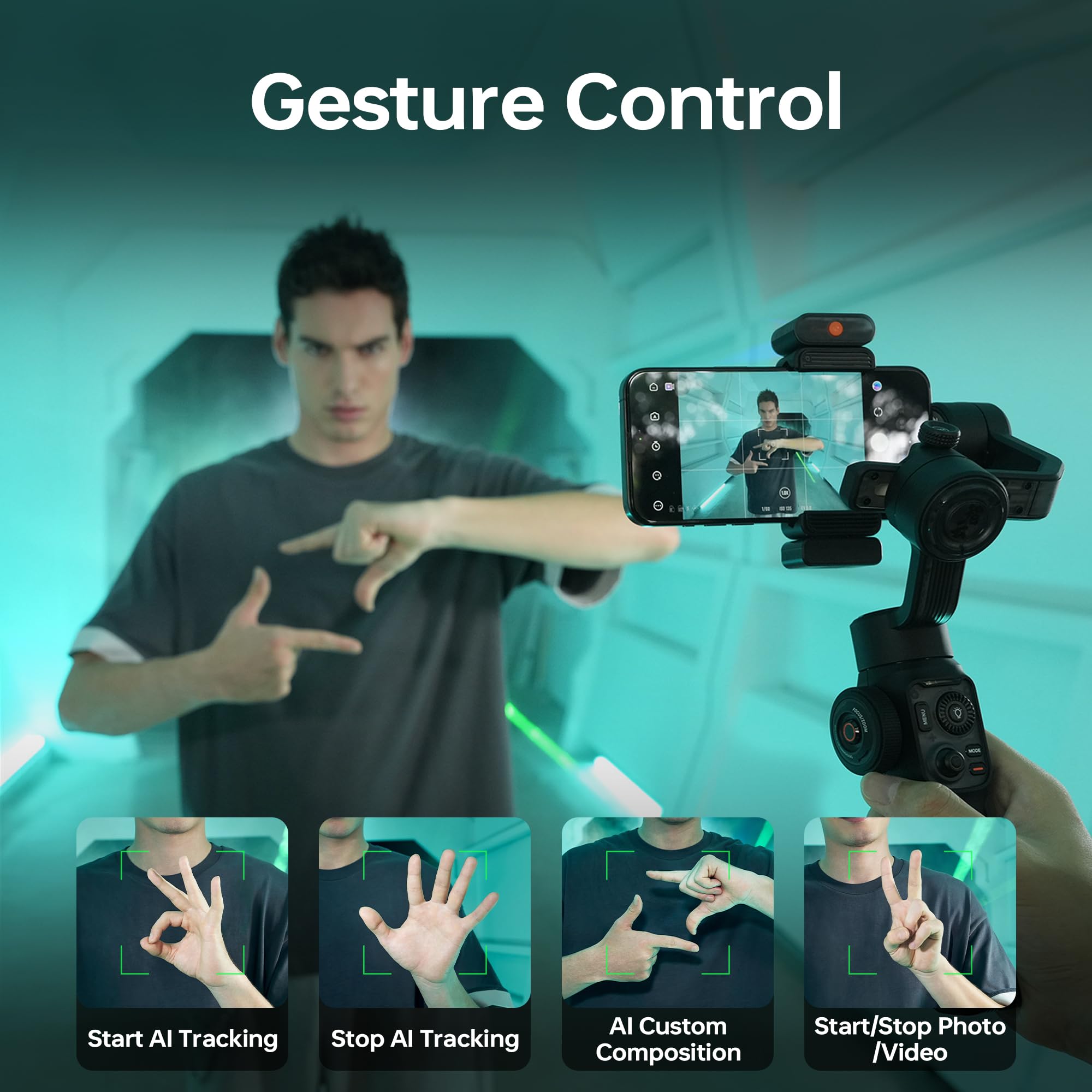 Foto 5 pulgar | Estabilizador De Cardán Zhiyun Smooth 5s Ai Pro Para Smartphone - Venta Internacional.