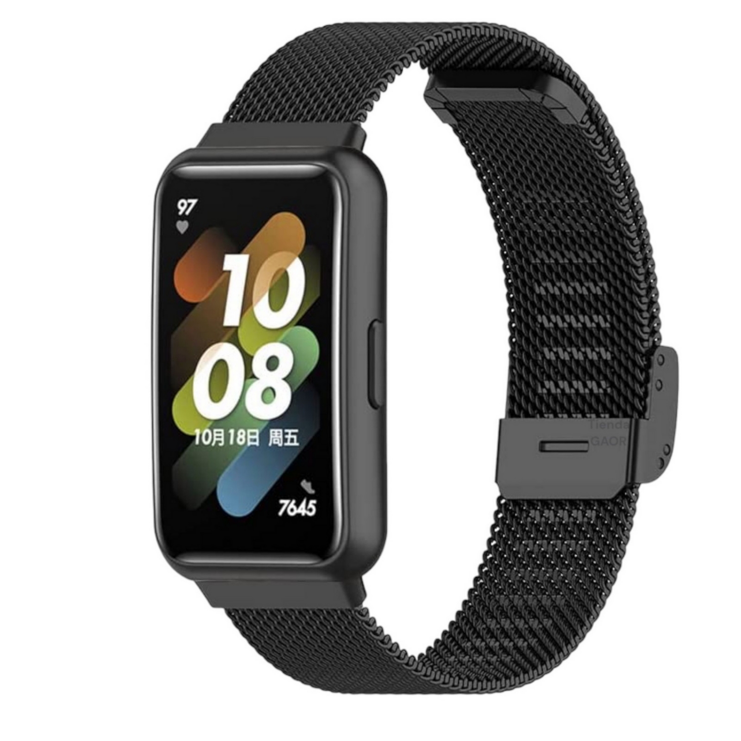 Foto 2 pulgar | Correa Metálica Intercambiable para Huawei Band 7 Negra - Venta Internacional
