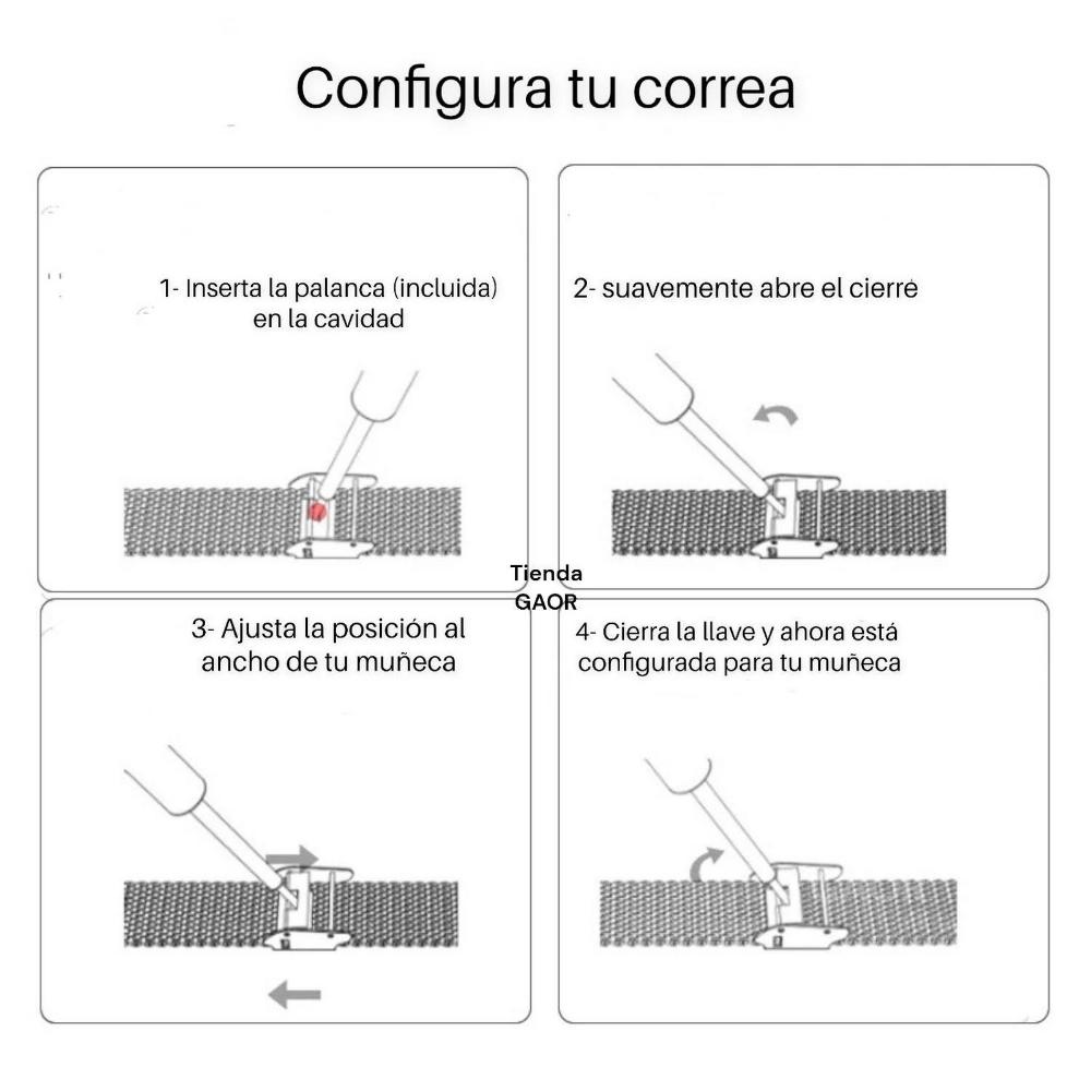 Foto 4 pulgar | Correa Metálica Intercambiable para Huawei Band 7 Negra - Venta Internacional