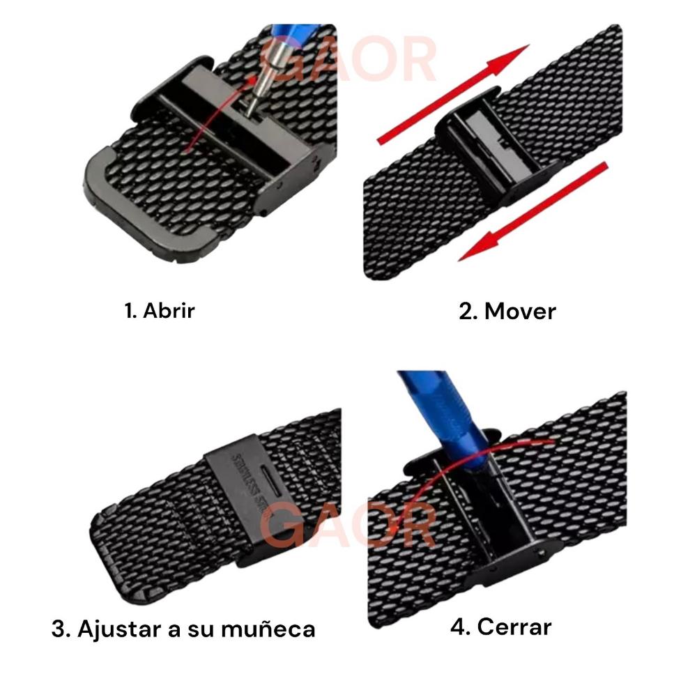 Foto 5 pulgar | Correa Metálica Intercambiable para Huawei Band 7 Negra - Venta Internacional