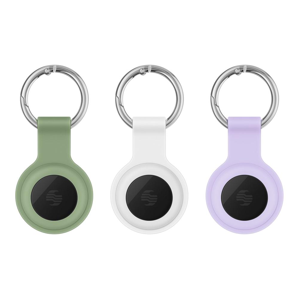 3 Cubiertas De Silicón Para Pod-tag1, Pod-tag3 O Airtag*, Verde / Blanco / Lila