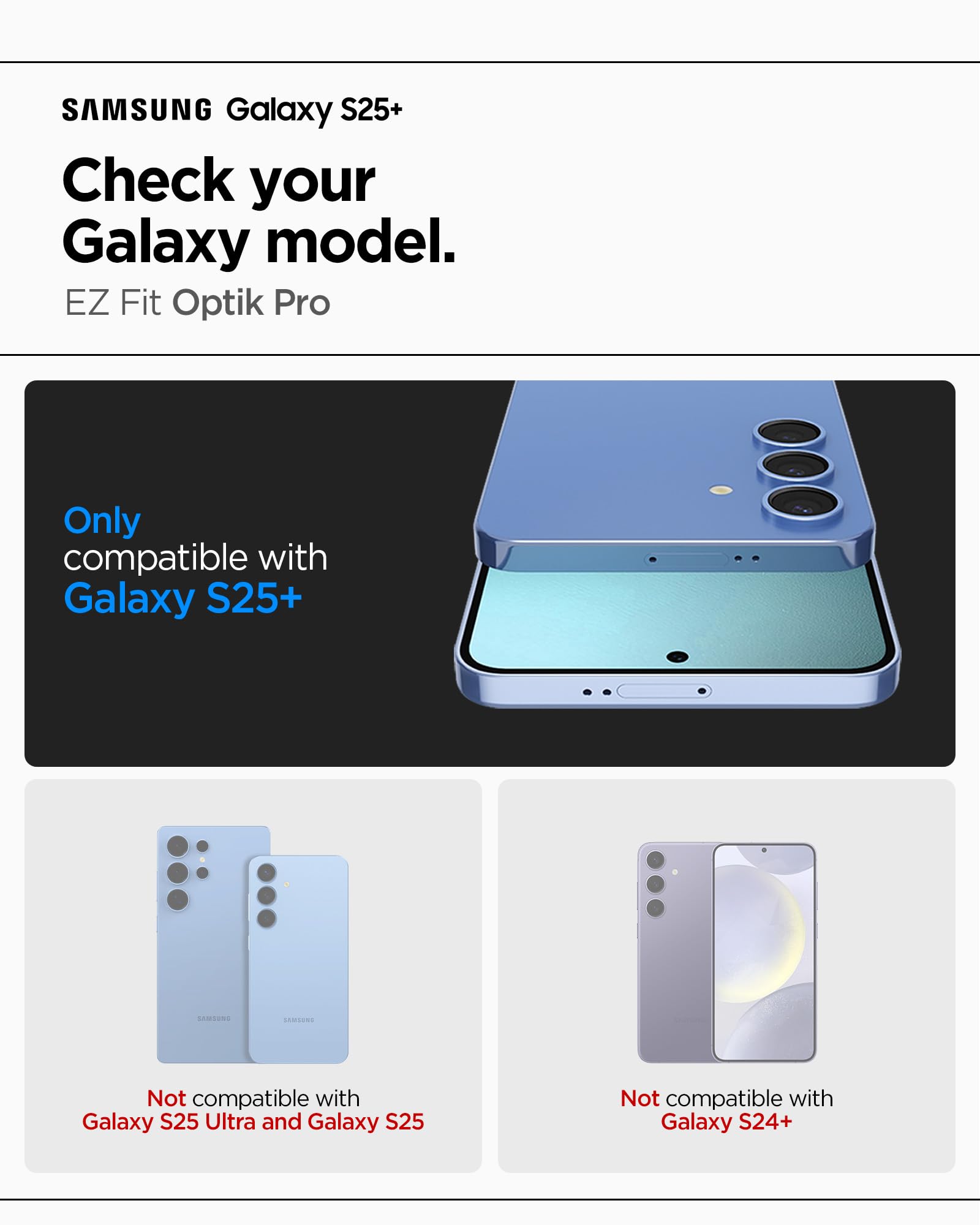 Foto 3 pulgar | Protector De Pantalla Para Lente De Cámara Spigen Glastar Ez Fit Galaxy S25+ - Venta Internacional.